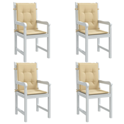 vidaXL Jastuci za stolice 2 kom prošarano bež 100x50x4 cm od tkanine