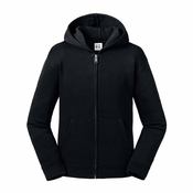 Black childrens sweatshirt with hood and zipper Authentic Russell