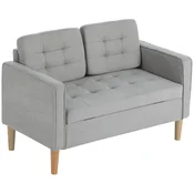 Homestar Dvosedna sedežna garnitura s shranjevanjem 117x62x78 cm Siva