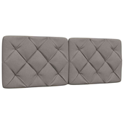 Vidaxl Blazina za vzglavje taupe 120 cm blago