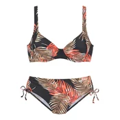 LASCANA Bikini rjava/oranžna/črna/bela