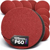 10 kosov brusnih diskov z ježkom Brusni diski z brusnim papirjem 125 mm P60