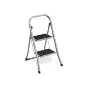 Songmics Zložljiva stopniščna lestev 455x82x55 cm siva