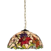 Casa Padrino luxury Tiffany hanging lamp multicolored A� 40 x H. 75 cm - Art Deco Tiffany pendant lamp - Decorative hanging lamp - Living room hanging lamp - Luxury Tiffany lights