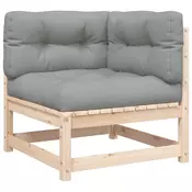 Kutna vrtna sofa od masivne borovine s jastucima