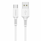 Foneng kabel iz USB v USB C foneng x85 3a za hitro polnjenje, 1m (bel)