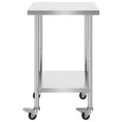 VEVOR Delovna miza 61x61x955 cm srebrna