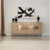 Hanah Home Komoda Lago 180x80x40cm Bronzano-Zlatna