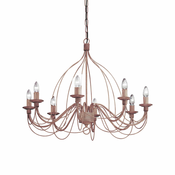 Ideal Lux - Lestenec na verigi CORTE 8xE14/40W/230V pr. 80 cm baker