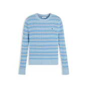 TOMMY HILFIGER Pulover azur/svetlo modra/bordo/bela