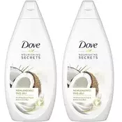 Dove gel za prhanje Kokos 450ml, dvojno pakiranje
