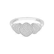 Diamant Exquis Prstan Ring aus 375 Weißgold mit Diamant srebrna
