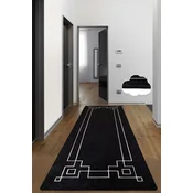 Conceptum Hypnose Dekorativna podna prostirka Square, 100x300 cm, Crno-bijeli