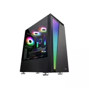 Kucište MS Industrial ARMOR V715 gaming, MIDI, ATX, window, crno, bez napajanja