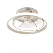 Jekleni stropni ventilator 46,5 cm vklj. LED z daljinskim upravljalnikom - Kees