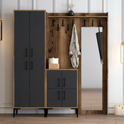 HANAH HOME Cipelarnik sa civilukom Berlin ABC Walnut Anthracite