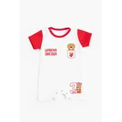 Crvena Zvezda-Stefan Romper za bebe Crvena Zvezda, Belo-crveni
