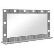 Vidaxl Ogledalo za toaletno mizico Siva Sonoma 100 x 55 x 18 cm