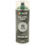 Industrijski akrilni lak sprej RAL HG 400ml Motip - RAL 6002 listno zelena