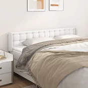 Vidaxl vidaXL Vzglavnik s krilci bel 163x16x78/88 cm umetno usnje