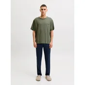 JACK & JONES Dolga pižama JACEVEREST mornarska / oliva