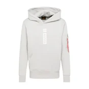 ALPHA INDUSTRIES Majica svetlo siva/bela