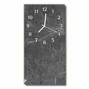 tulup.si Steklena navpična ura Siva kamniti zid 30x60 cm