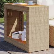 Vidaxl vidaXL Vrtna miza z leseno ploščo bež 100x40x75 cm