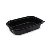 Posoda za mikrovalovno pečico (PP) nerazdeljena črna 221 x 151 mm 850 ml [50 kosov]