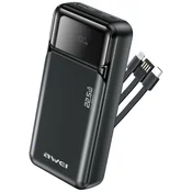 slomart Powerbank AWEI PA-93 22.5W PD, 20000mAh, vgrajeni kabli