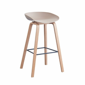 STOLICA BARSKA TAUPE SJEDALO/NOGE DRVENE 40x52x75cm