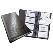 DURABLE VZDRŽLJIV registrator z obročem za vizitke VISIFIX centium, črn, (21651309)
