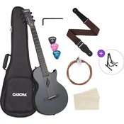 Cascha Carbon Fibre Acoustic Guitar Basic SET Black Matte Akustična kitara