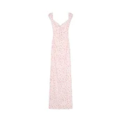 Bershka Poletna obleka temno zelena / roza / staro roza / grenada