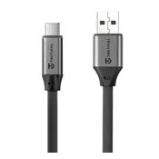 Tactical Fat Man 2.0 USB-A/USB-C kabel 1m siv