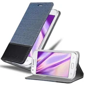 Cadorabo CADORABO Ohišje, združljiv s Samsungom v temno modri barvi - zaščitni pokrov z magnetnim zapiranjem, stoječo funkcijo in režo za kartico, (20570442)