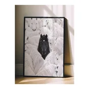 WallXpert uramljena slika 115191, crni konj medu belim konjima, 50 x 70 cm, crni ram