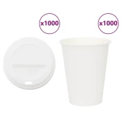 papirnate šalice za kavu s poklopcem 1000 kom 12 oz 300 ml