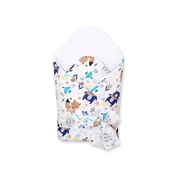 Bobono Otroška povoja 2 v 1 z zavezovanjem, trda in mehka - temno modri medvedki
