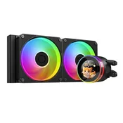 ID-Cooling voden hladnjak za procesor - Space SL240 V2 (25 dB; max. 135,41 m3/h; 2x12 cm, A-RGB LED, crni)