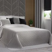 shumee VELVI Dekorativno pregrinjalo - klasično sivo, prešita eleganca - 220x240 cm