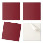shumee Dekorativne PVC stenske ploščice z vzorcem za sobo, bordo barva, 4x50x50 cm
