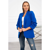 Elegant jacket with lapels purple blue