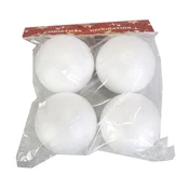 shumee Komplet 4 stiropornih kroglic za dekoracijo, 8 cm