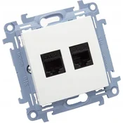 Dvojna vtičnica RJ 45 kat. 5e SIMON 10 C52.01/11
