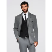 Ombre Mens knitted jacket with a fitted cut - graphite