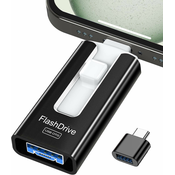 USB Ključek 256 GB - 4-v-1 Spominski Ključek za Telefone in Tablice