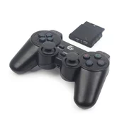 slomart igralni plošček, brezžični igralni krmilnik gembird dual gamepad pc ps2 ps3 črna