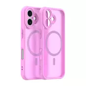 Hibridna maska HaloFrost II MagSafe za iPhone 17 - pink
