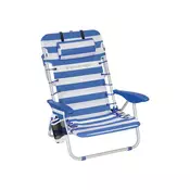 Songmics Plažni stol 68x63x75 cm modro-bel